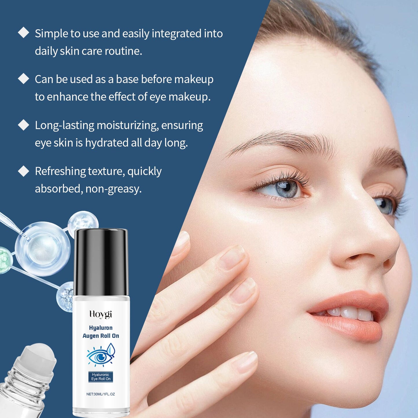 Hyaluronic Acid Eye Ball Gentle Care Firming Eye Skin Moisturizing And Moisturizing Care Ball - Korvel