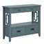 36'' Farmhouse Pine Wood Console Table Entry Sofa Table with 4 Drawers & 1 Storage Shelf ( Blue) - Korvel