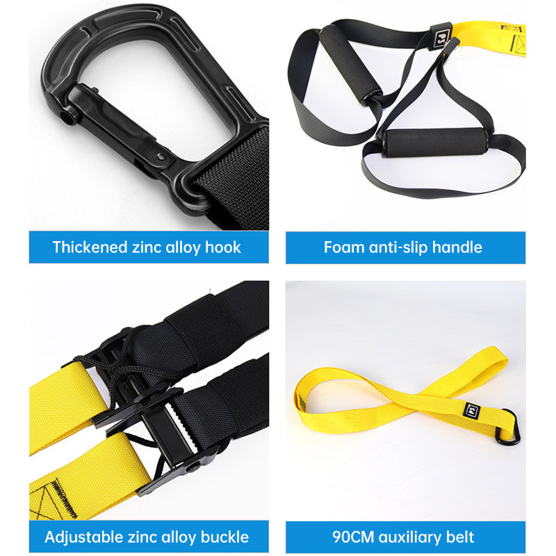 Suspension Training Strap - Adjustable, Wall Mount, Professional (TRX-style) - Korvel
