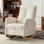 Accent Rocking  Chair with Footrest High Back Rubber Wood Rocking Legs Bedroom Living Space - Korvel
