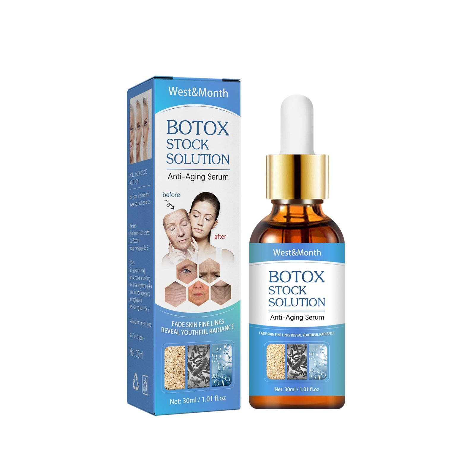 Anti-Aging Collagen Serum with Nicotinamide, Vitamin C, Hyaluronic Acid - Reduce Dark Spots, Cleanse & Tighten Skin - Korvel
