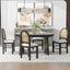 TREXM 5-Piece Retro Dining Set with Expandable Table & Chairs
