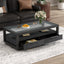 Table basse en bois moderne U-Can avec 2 tiroirs