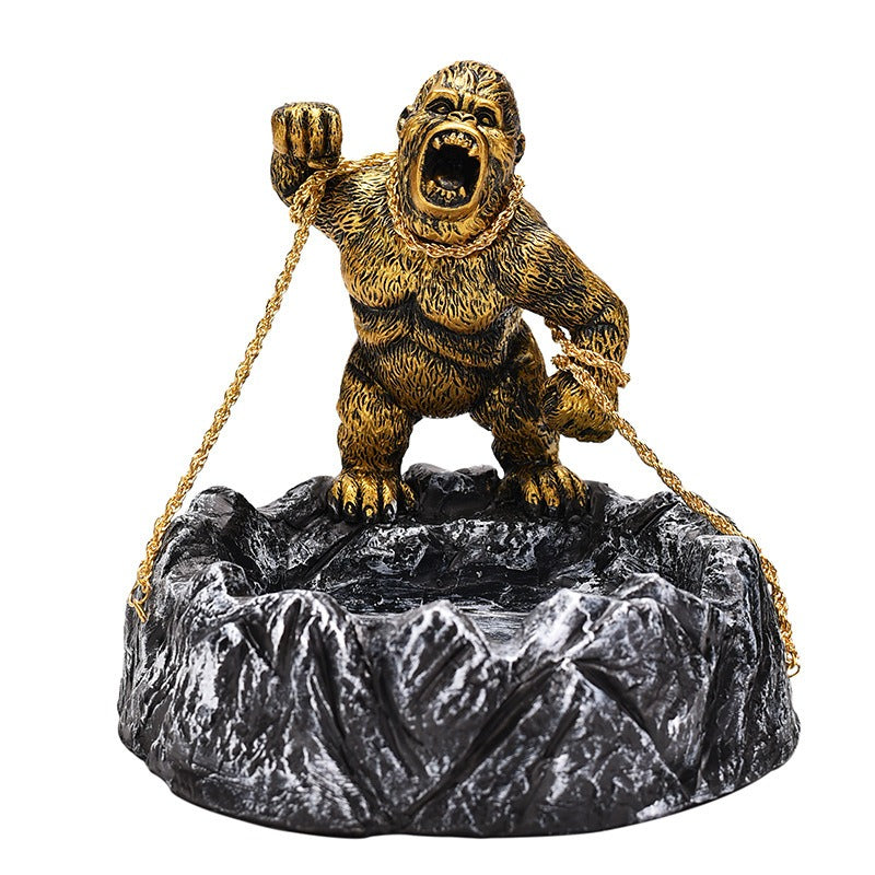 Creative King Kong domineering gorilla ashtray study decoration gift - Korvel