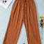 Drawstring Paperbag Waist Wide Leg Pants - Korvel