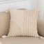 Tassels Cushion Cover 45x45cm Beige White Pillow Covers Decorative Pillow Case Square Home Boho Decor Macrame Pillowcase - Korvel