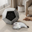25.98"Modern Pet Furniture Cat Litter Side Table, Sofa Side Table, Planter MDF Multifunctional Furniture, Cement Gray - Korvel