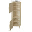 Corner cabinet ,Rattan door,Freestanding Corner Tables For Small Spaces, Corner Shelf Stand For Living Room, Kitchen, Bathroom - Korvel