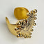 Exquisita Pulsera Ancha de Metal Dorado Retro para Mujeres