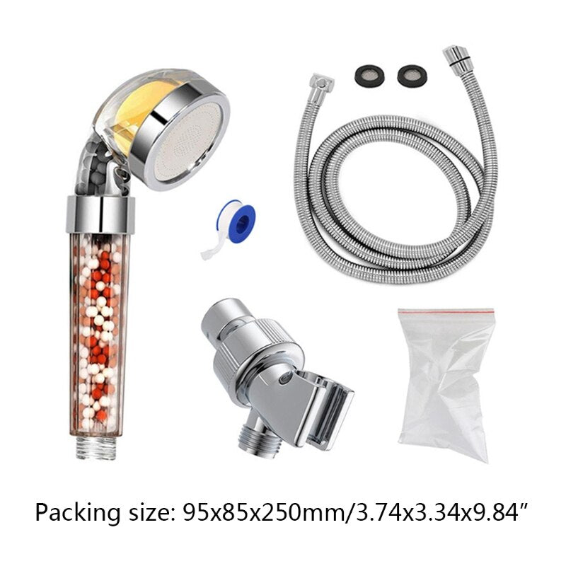 Fragrance Anion Shower Nozzle Set Adjustable Quick Connection Removable Sprinkler Basin Bathing Tub Fountain Home - Korvel