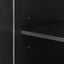 Tall Bathroom Storage Cabinet, Cabinet with Two Doors and Drawers, Adjustable Shelf, MDF Board, Black - Korvel