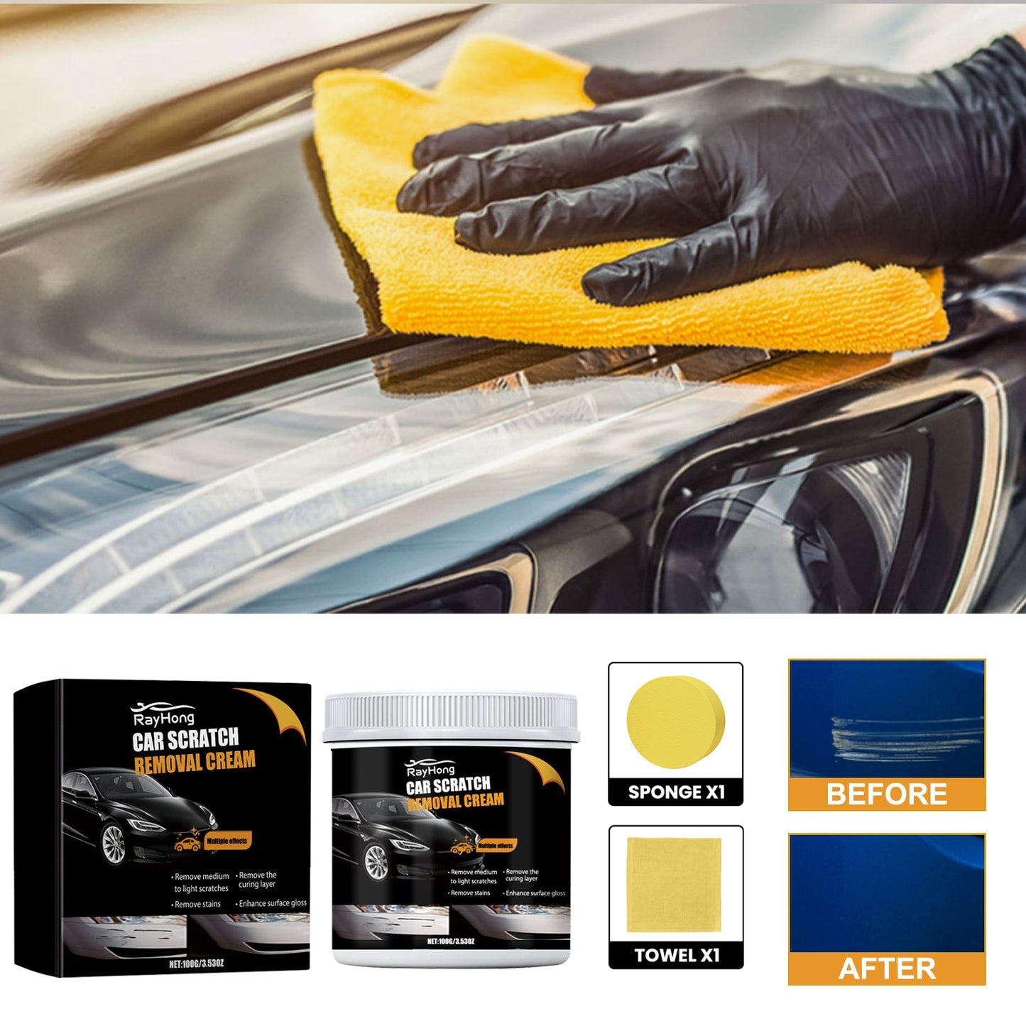 Premium Car Scratch Removal Cream for Paint Care