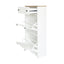ONTREND with 2 flip drawers, top shoe cabinet with drawers, independent shoe rack with adjustable panel, white - Korvel