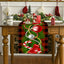 Christmas table flag Christmas candy printed tablecloth TV cabinet decoration white linen tablecloth tea flag pad - Korvel