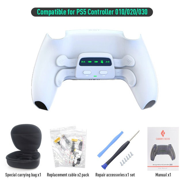 Suitable for PS5 Bluetooth gamepad Elite Four Back Key Programmable Custom Mapping Three Level Continuous Back Key - Korvel