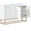 TREXM Modern Sideboard Elegant Buffet Cabinet with Large Storage Space for Dining Room, Entryway (White) - Korvel