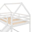 Twin Size Bunk House Bed with Slide and Ladder White - Korvel