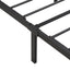 Industrial extra large bed frame with LED lights and 2 USB ports, extra large bed frame with storage space, rural brown color - Korvel