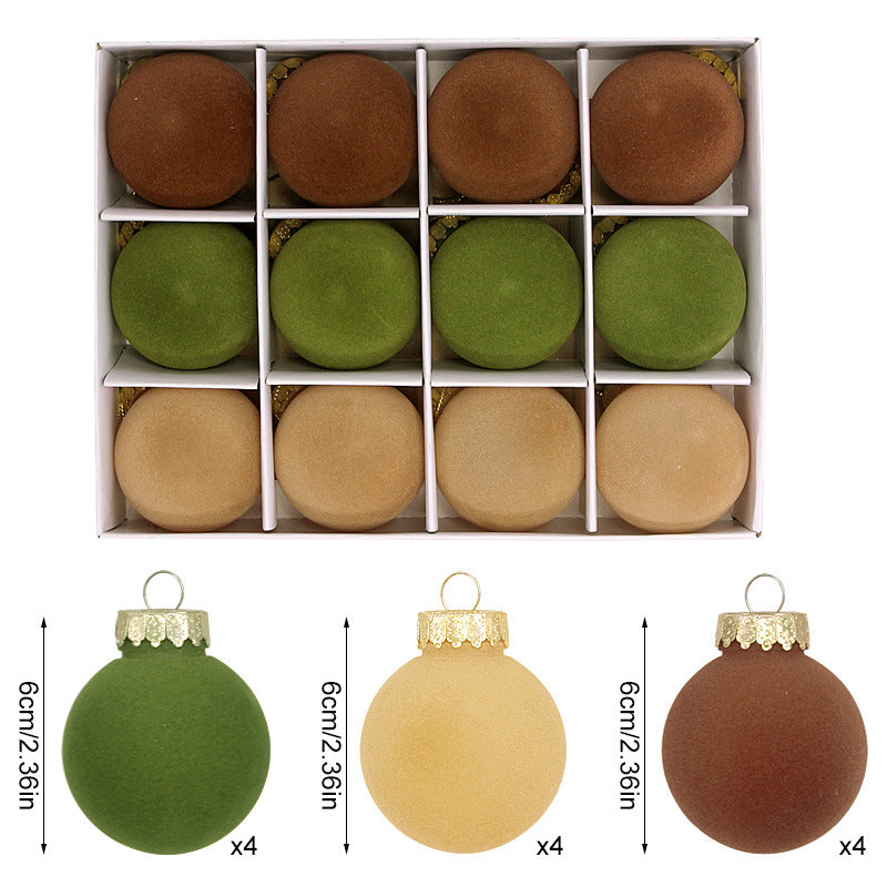 Elegant 6cm Christmas Ball Ornaments - Set of 12
