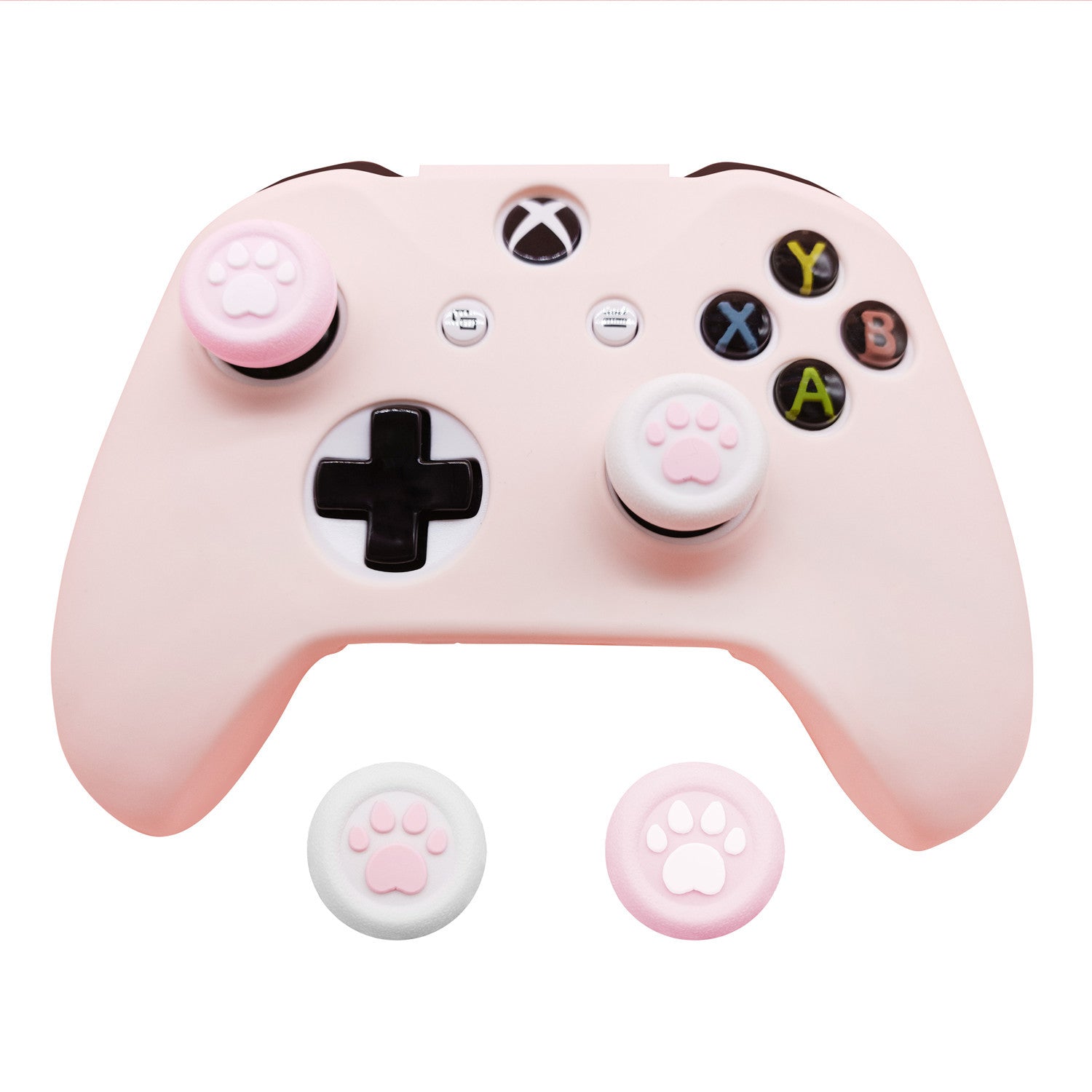 Controller protective cover with spray paint feel, girl pink, fierce male color, game controller silicone cover - Korvel