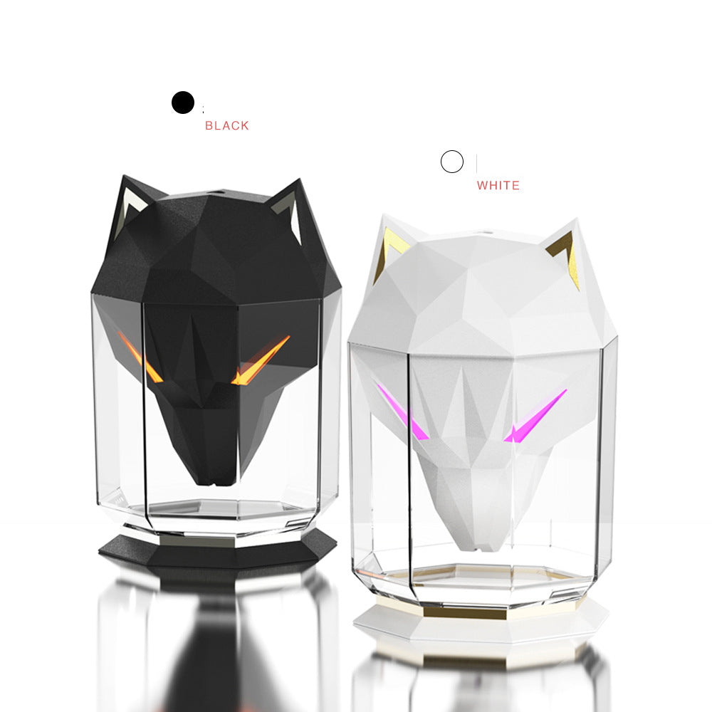 Desktop Wolf Humidifier Large Capacity Household Air Nebulizer Heavy Fog Humidifier Ornament - Korvel