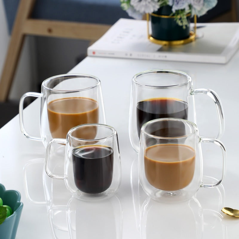 Elegant Double Layer Borosilicate Glass Mug