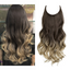 One-piece women's hair extension piece with abundant hair volume U-shaped fishing line invisible and natural long curly hair - Korvel