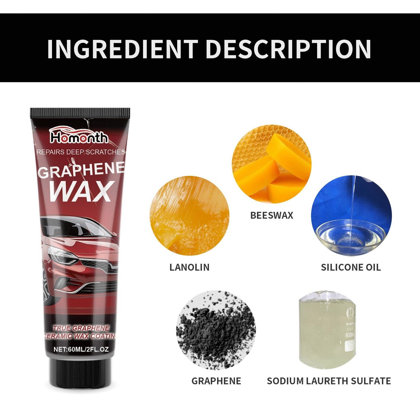Repairs Deep Scratches Graphene Wax, Car Paint Repair Deep Scratches Graphene Wax Refurbished Car Wax - Korvel