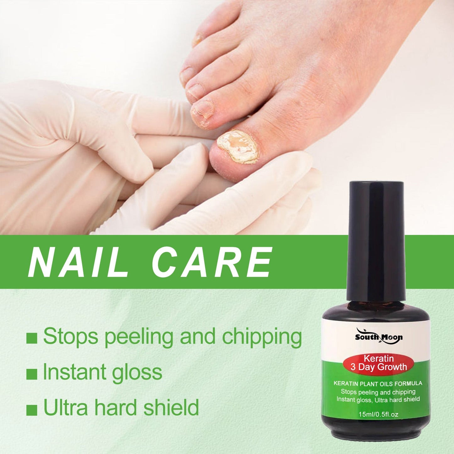 Aceite de Crecimiento de Uñas con Queratina para Nutrir y Suavizar las Uñas