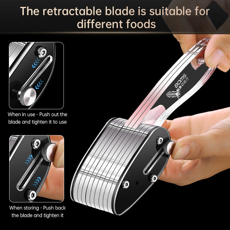Squid Flower Cutting Knife Scallion Silk Cutting Knife Scalable Carving Tool Chicken Gizzard Waist Flower Knife - Korvel