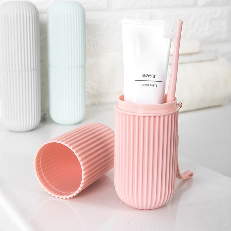 Plastic toothbrush box portable toothbrush cup brushing teeth mouthwash cup and dental cylinder - Korvel
