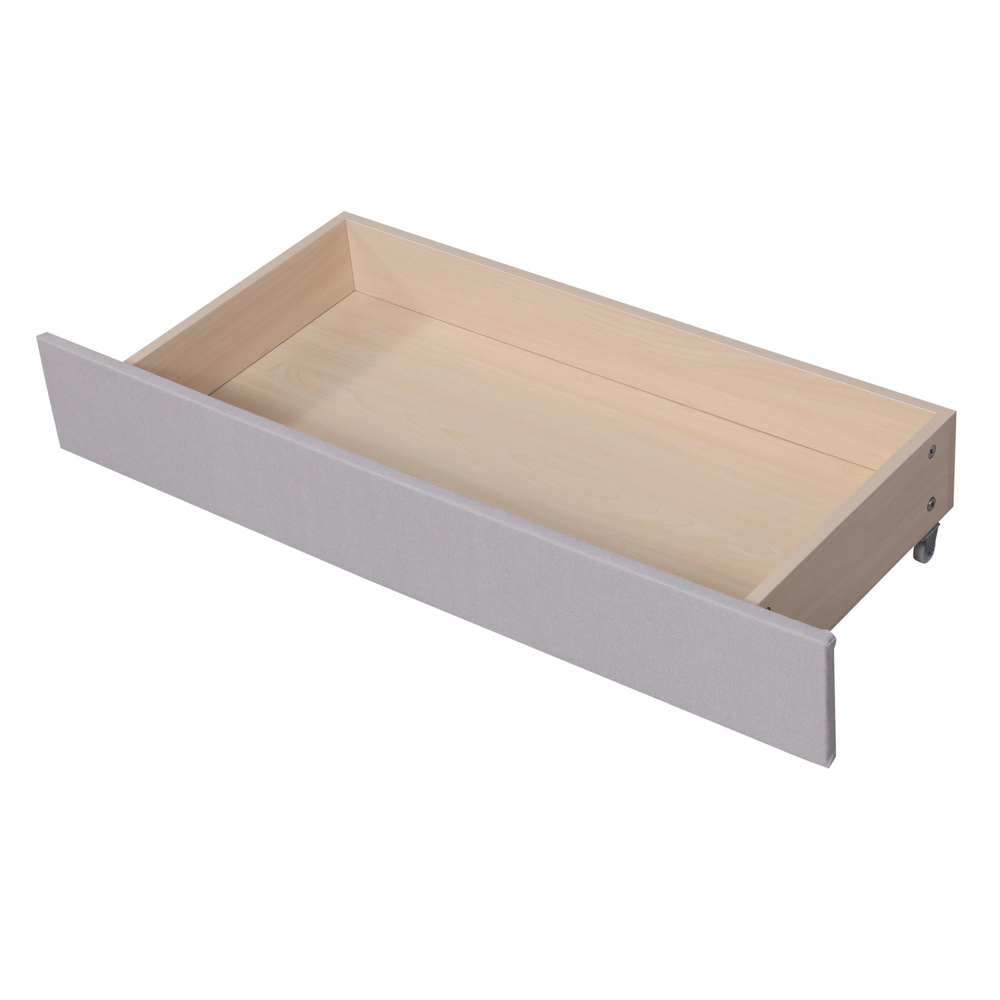 Queen Size Upholstered Platform Bed with Storage Headboard  LED  USB Charging and 2 Drawers  Beige - Korvel