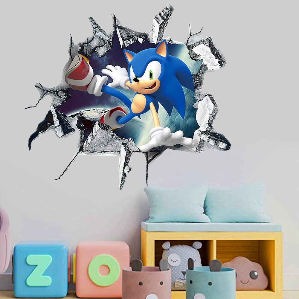 Sonic Stickers Cartoon Anime Super Mario Self Adhesive PVC Decoration Mario Stickers - Korvel