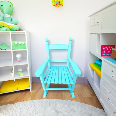 Children's rocking light Light Blue chair- Indoor or Outdoor -Suitable for kids-Durable - Korvel