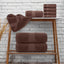Luxury Brown Bath Towel 8 Piece Set - Combed Cotton Quality