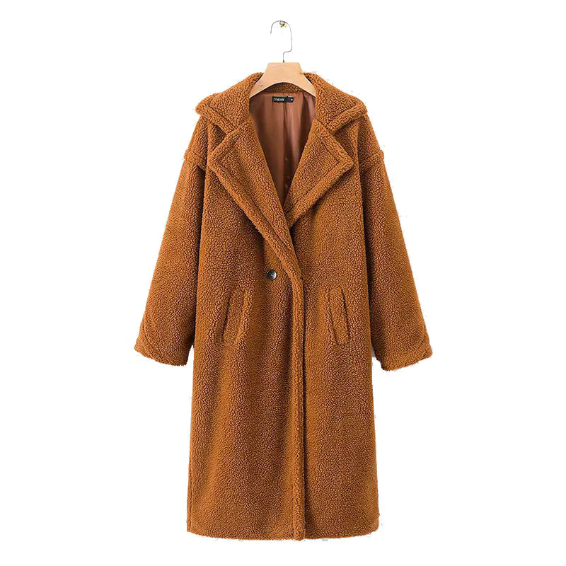 Chaqueta de Teddy de Piel Sintética de Lujo para Mujer