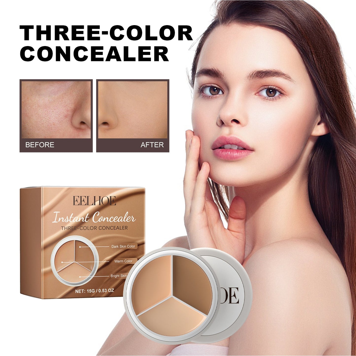Three-Color Concealer for a Flawless Finish