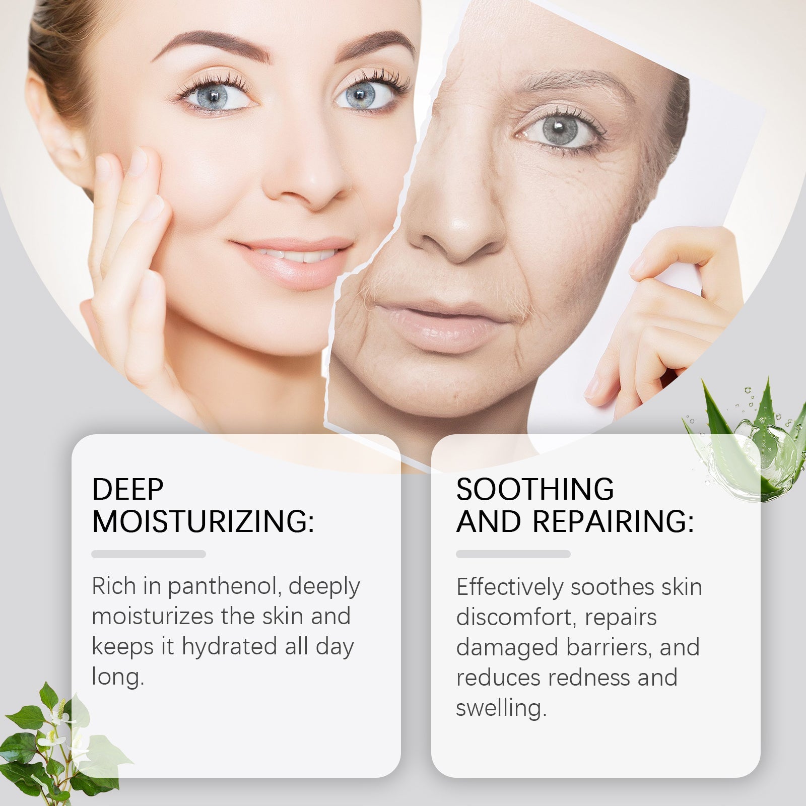 Heart Leaf Moisturizing And Soothing Cream Relieves Dry Skin, Hydrates, Nourishes And Restores Skin Elasticity - Korvel