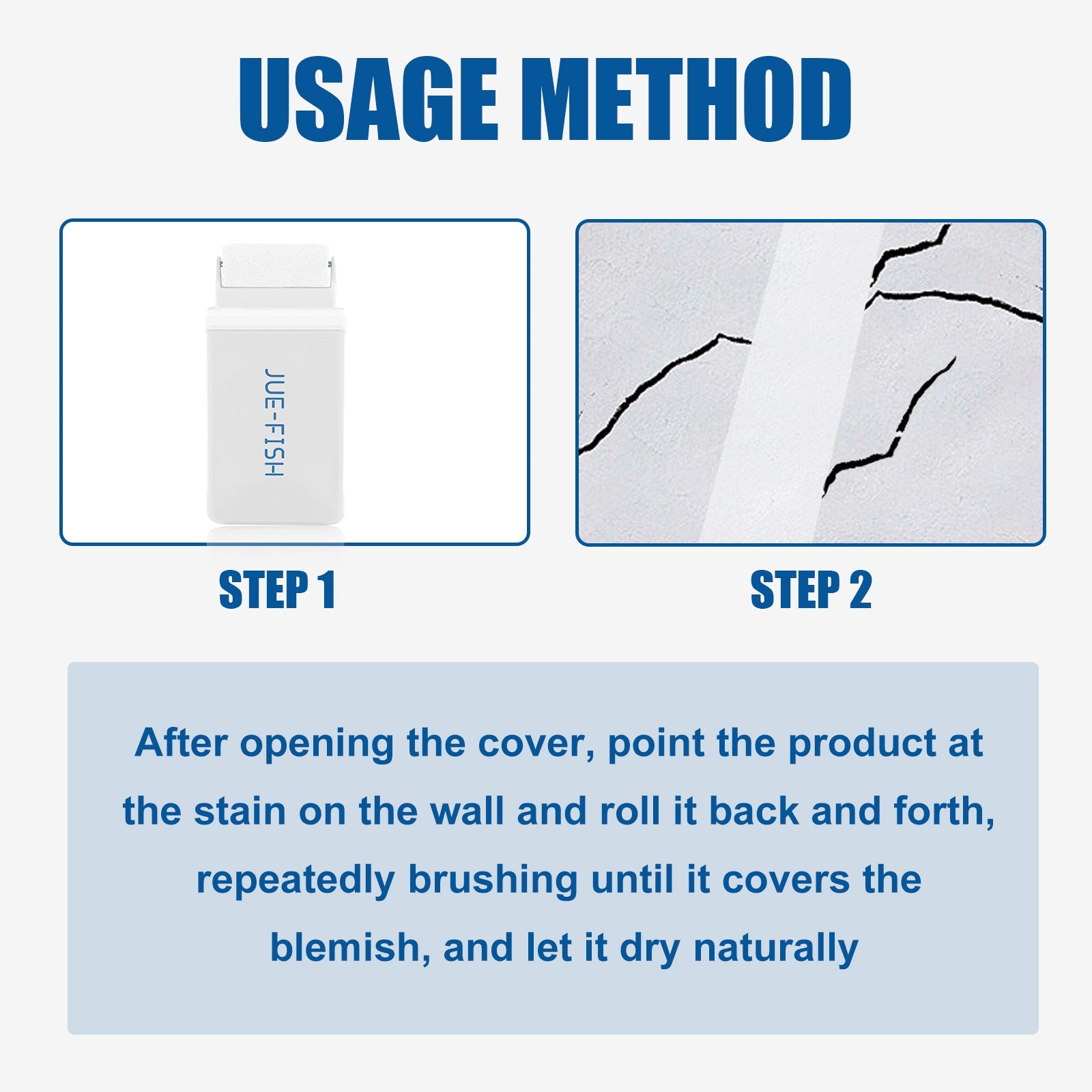 Wall Repair Roller Brush, White Paint Renovation, Moisture And Crack Prevention, Graffiti Cover Repair Wall Paint - Korvel