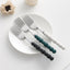 Set of 4 Stainless Steel price Creative Stainless Steel Colorful Pearl Handle Spoon Fork Knife High End Cutlery Set - Korvel