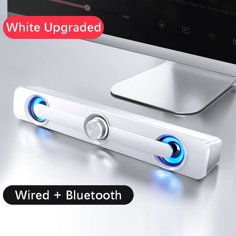 USB Wired Powerful Computer Speaker Bar Stereo Subwoofer Bass speaker Surround Sound Box for PC Laptop phone Tablet MP3 MP4 - Korvel