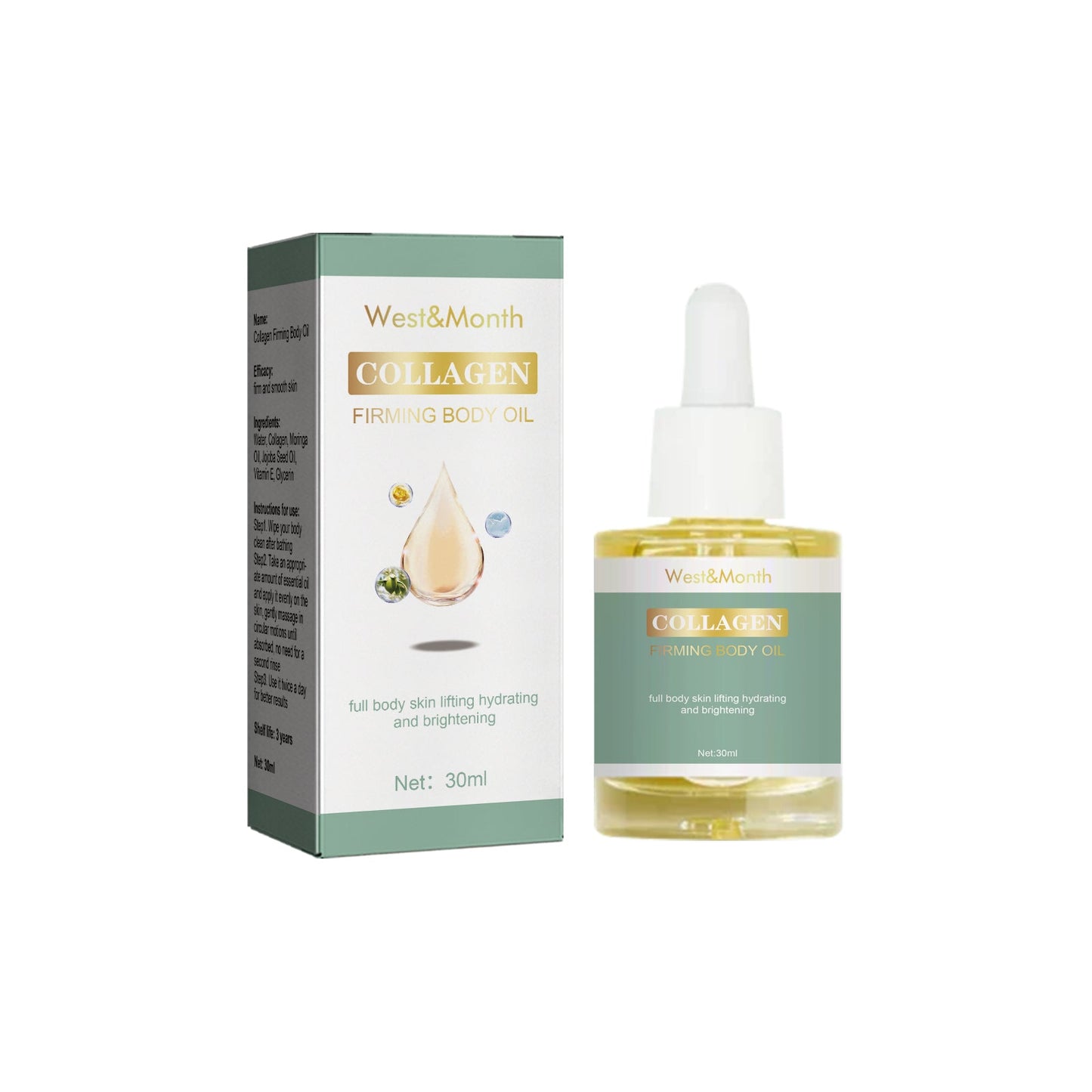 Collagen Firming Body Oil for Smooth, Moisturized Skin