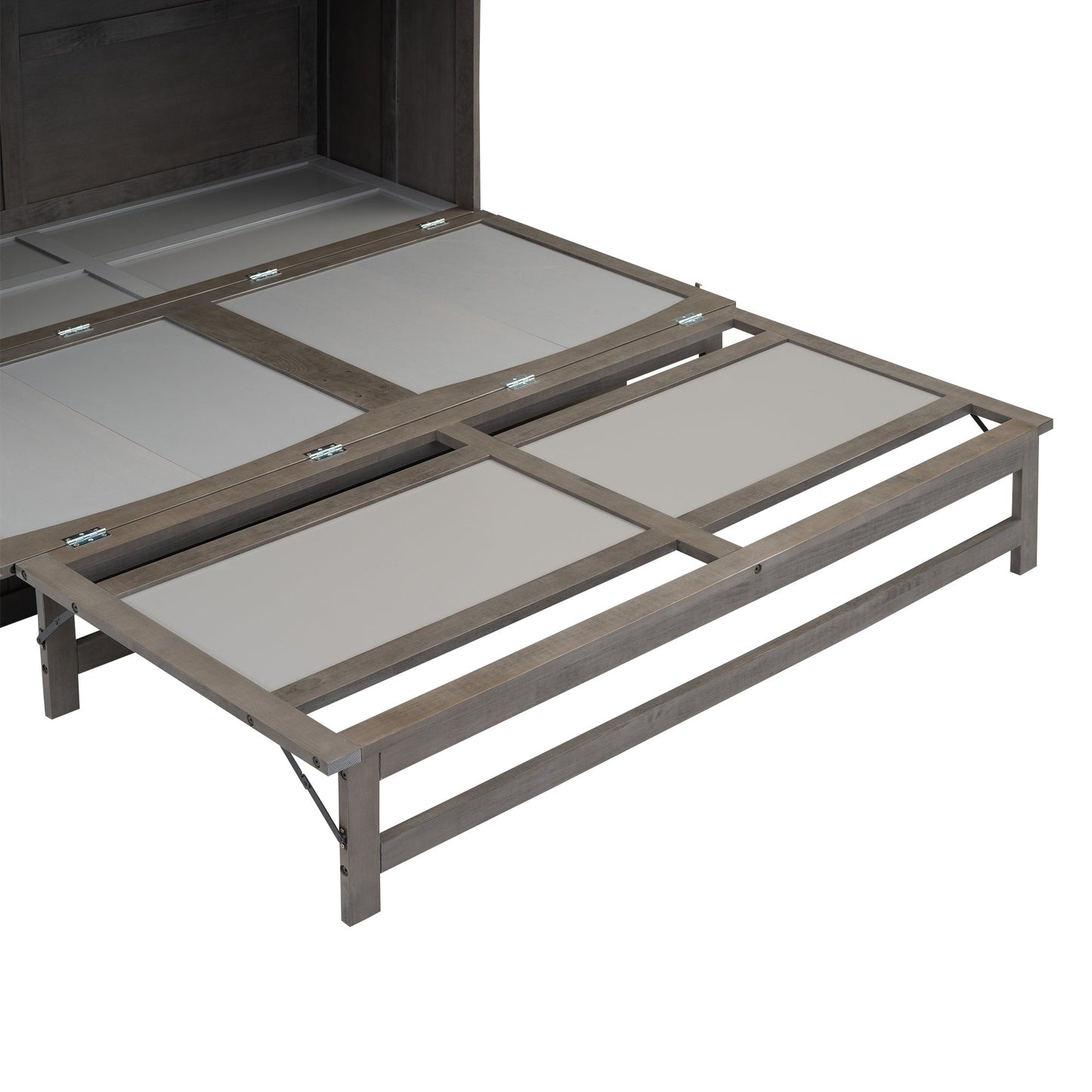 Queen Size Murphy Bed with Built-In Charging Station  Antique Grey - Korvel