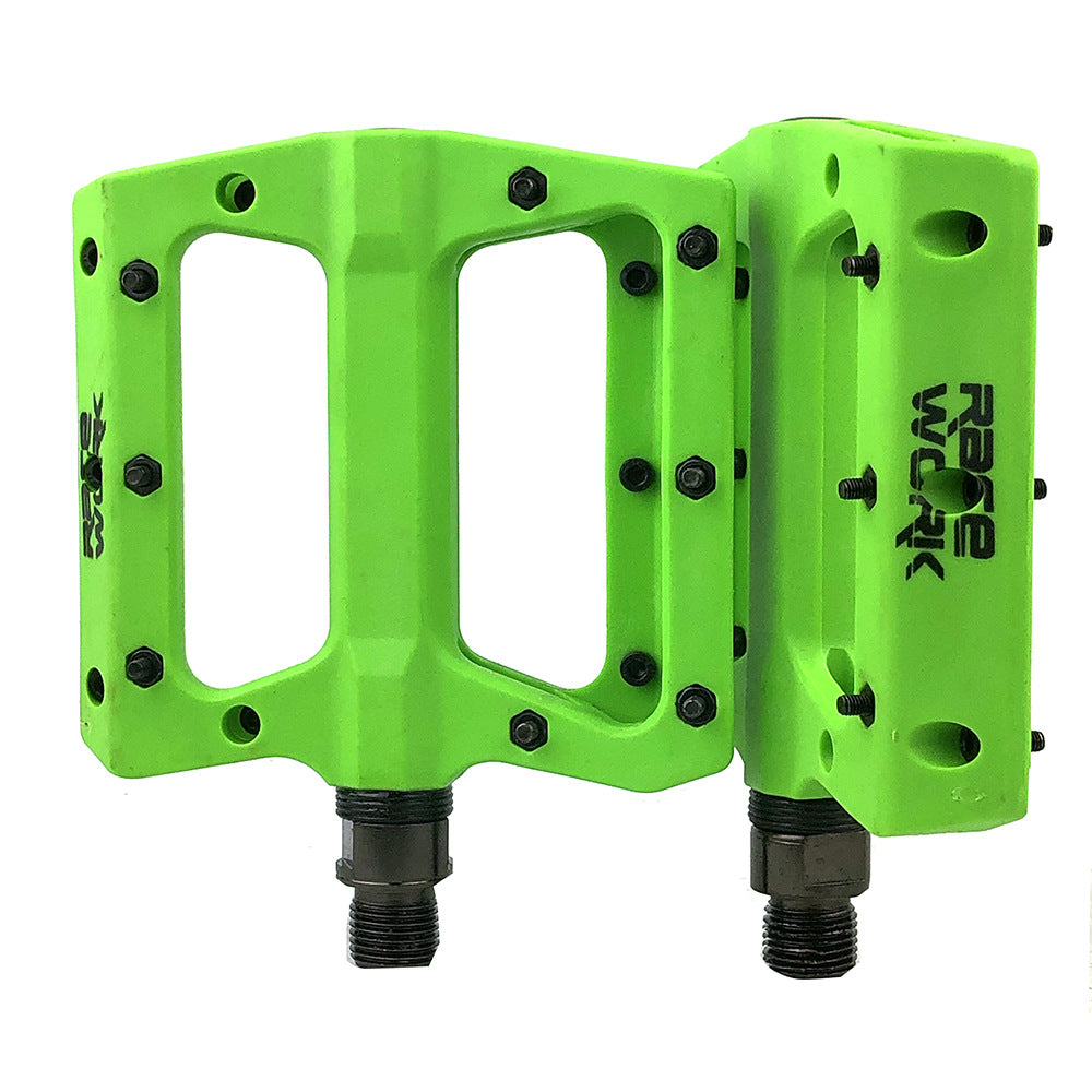 Mountain Bike Bicycle Nylon Fiber Peilin Pedal Dead Fly Bearing Pedal Non-Slip Pedal - Korvel