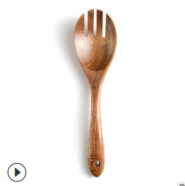 Teak wood solid wood heat-resistant soup spoon, rice spoon, household set cooking shovel spoon - Korvel