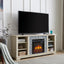 Meuble TV avec foyer électrique en pierre Mantel et rangement ouvert