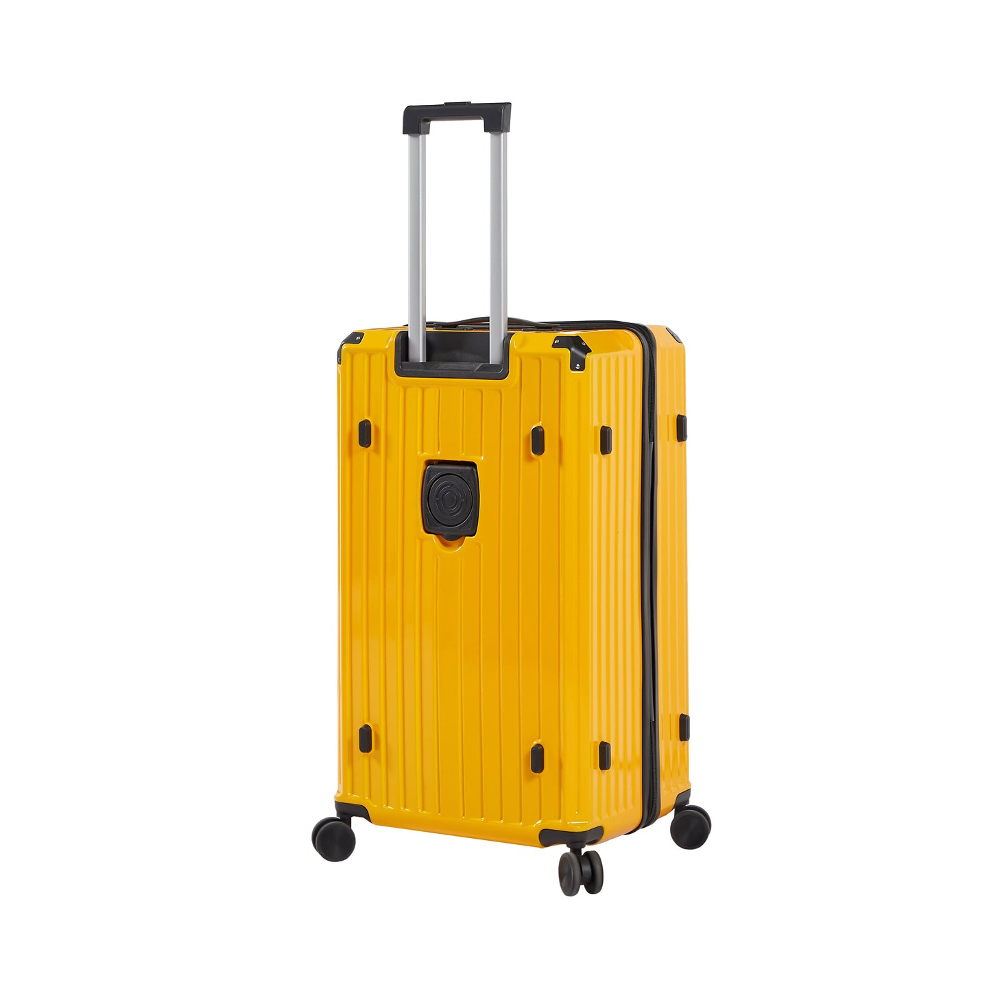 Luggage Set 4 pcs (20"/24"/29"/Travel Bag), PC+ABS Durable Lightweight Luggage with Collapsible Cup Holder TSA Lock, Yellow - Korvel
