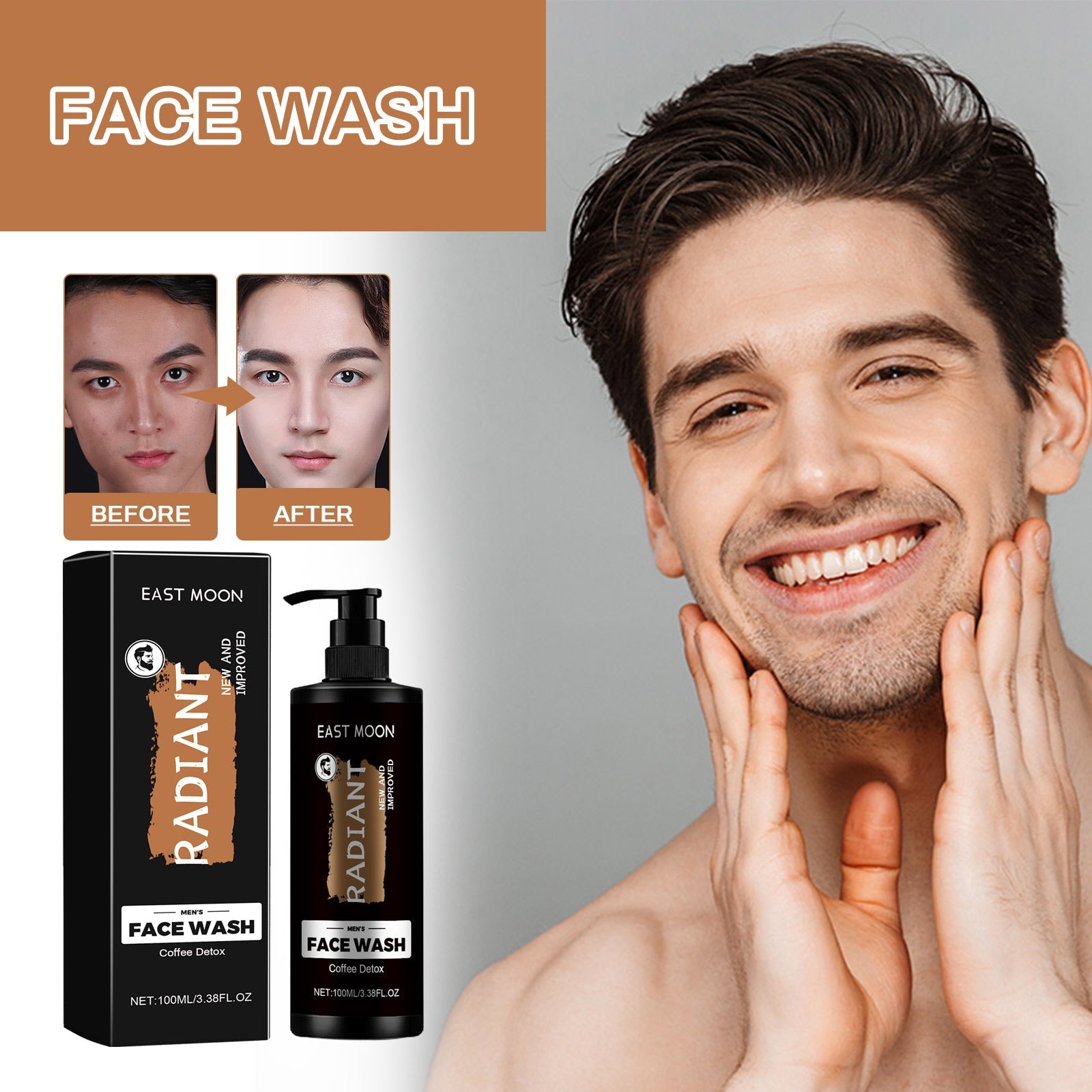 Face Wash, Deep Clean Pores Cutin Containment Haun White Moisturizing Repair Skin Dark - Korvel