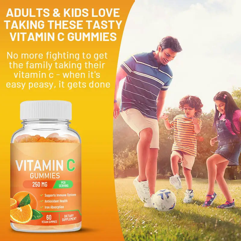 Gomitas de Vitamina C Premium - Sabor Naranja