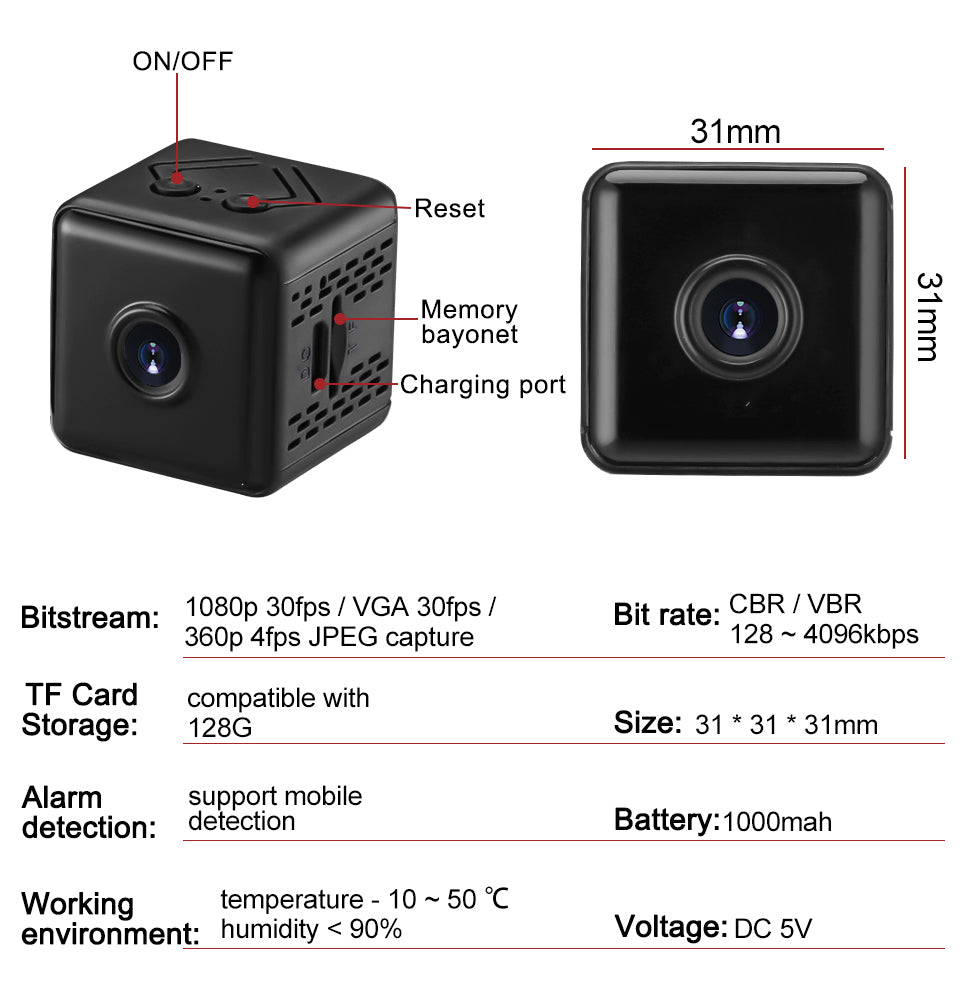 X6 HD Camera Home Security Monitoring Wireless IP Camera HD Night Vision Remote WiFi Camera - Korvel